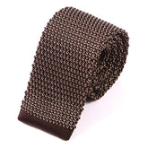 Chocolate Brown Star Silk Knitted Tie 6cm - Tie Doctor